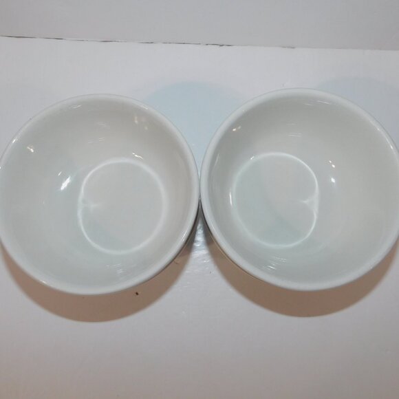 Lands End Square Rigger Cereal Cowder Bowl Set of 4 Vintage 80s White Blue Boat - Picture 6 of 6